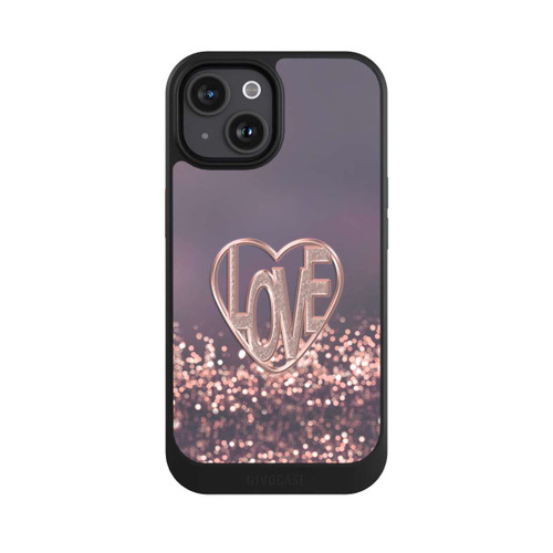 Apple iPhone 15 NIVOcore LOVE Glitzerrosa