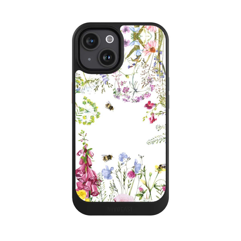 iPhone 15 NIVOcore Cadre de fleurs sauvages des prés d'été
