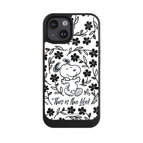 Apple iPhone 15 NIVOcore Snoopy This Is The Life Noir &amp; Blanc
