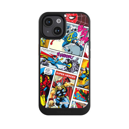 Apple iPhone 15 NIVOcore Marvel Retro Comic Blue