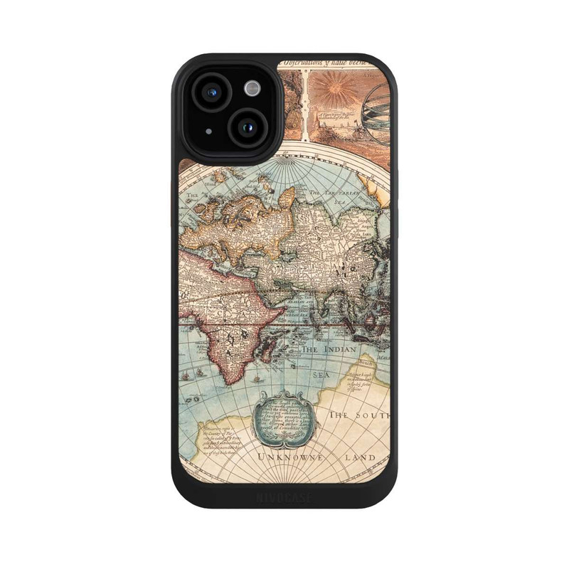 iPhone 15 Plus NIVOcore Vintage Weltkarte