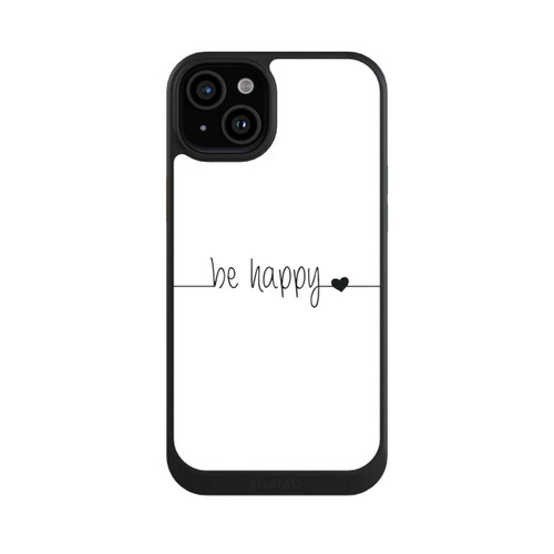 Apple iPhone 15 Plus NIVOcore Be Happy Weisser Hintergrund