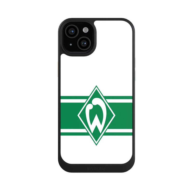 iPhone 15 Plus NIVOcore Werder Stripes White