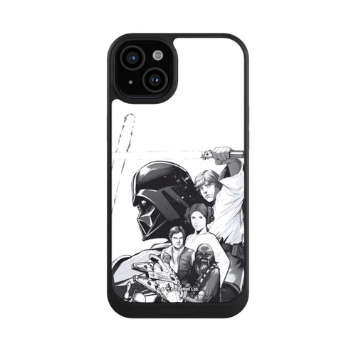 Apple iPhone 15 Plus NIVOcore Personnages StarWars - Noir et Blanc