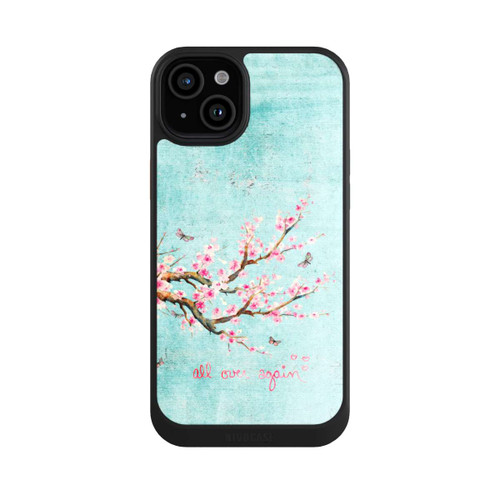 Apple iPhone 15 Plus NIVOcore Kirschblütenbaummuster Blau