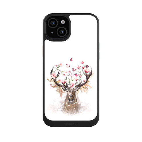 Apple iPhone 15 Plus NIVOcore Hirsch Blumen Geweih