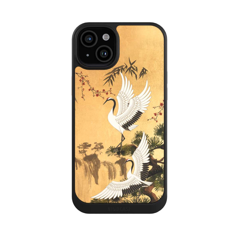 iPhone 15 Plus NIVOcore Grues Japonaises Or