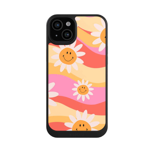 Apple iPhone 15 Plus NIVOcore Retro Smiles Orange Colorful