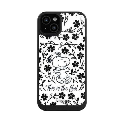 Apple iPhone 15 Plus NIVOcore Snoopy schwarz und weiß This Is The Life