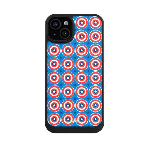 Apple iPhone 15 Plus NIVOcore Captain American Shield Pattern