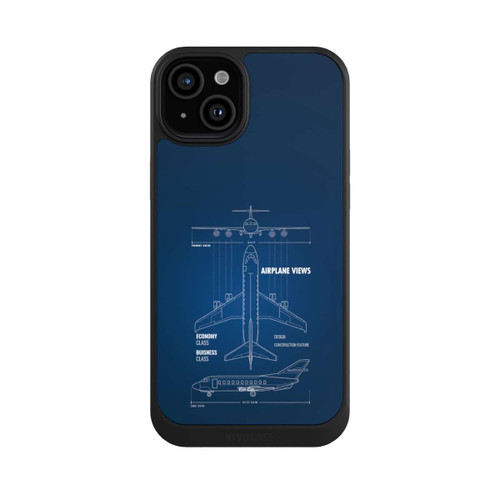 Apple iPhone 15 Plus NIVOcore Flugzeug-Wireframe
