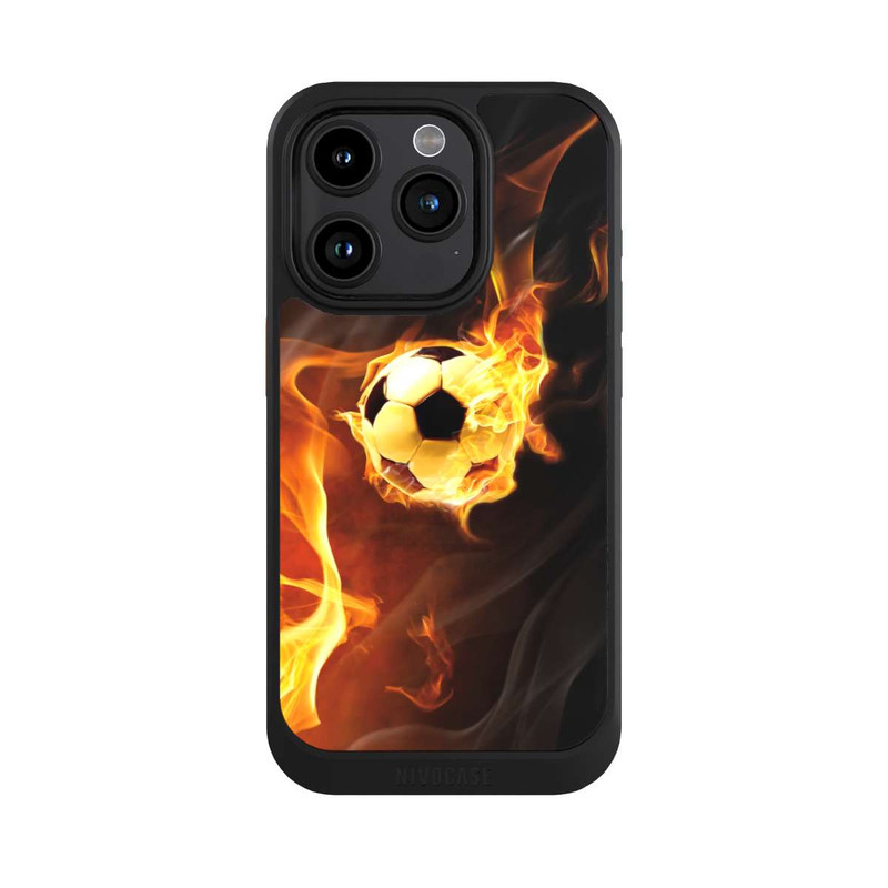 iPhone 15 Pro NIVOcore Fußball in Flammen