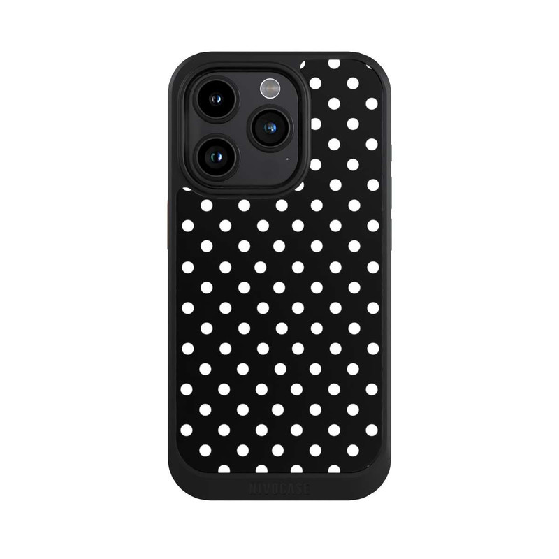 iPhone 15 Pro NIVOcore Confettis blancs sur fond noir