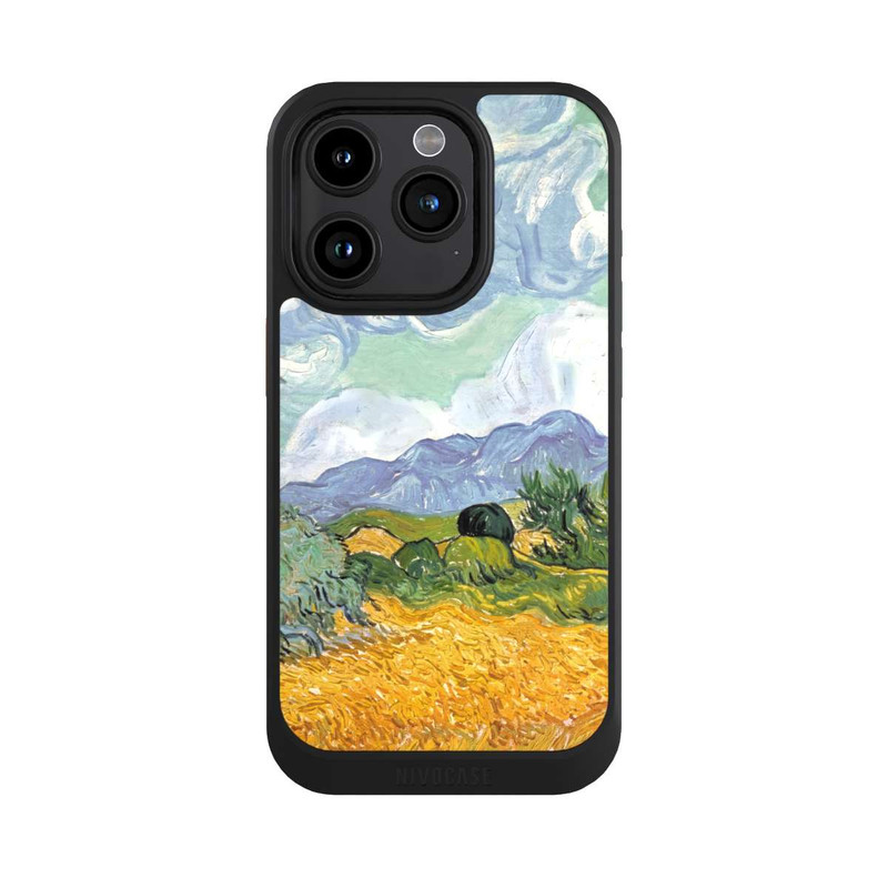 iPhone 15 Pro NIVOcore Wheatfield with Cypresses