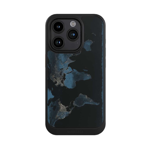 Apple iPhone 15 Pro NIVOcore Carte du Monde Nuit