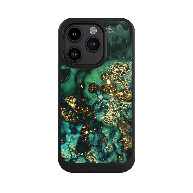 iPhone 15 Pro NIVOcore Marbre Cyan Scintillant