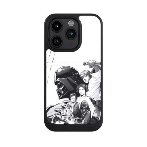 Apple iPhone 15 Pro NIVOcore Personnages StarWars - Noir et Blanc