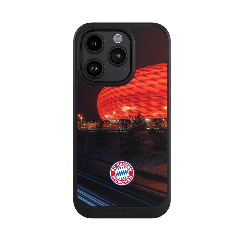 iPhone 15 Pro NIVOcore Allianz Arena bei Nacht FCB