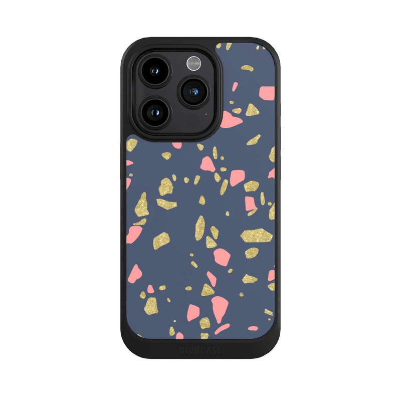 iPhone 15 Pro NIVOcore Terazzo Gold-Optik