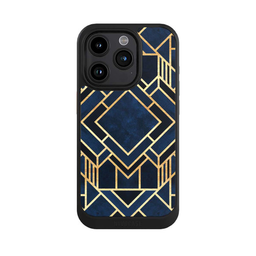 Apple iPhone 15 Pro NIVOcore Impression Art Déco Bleu Or