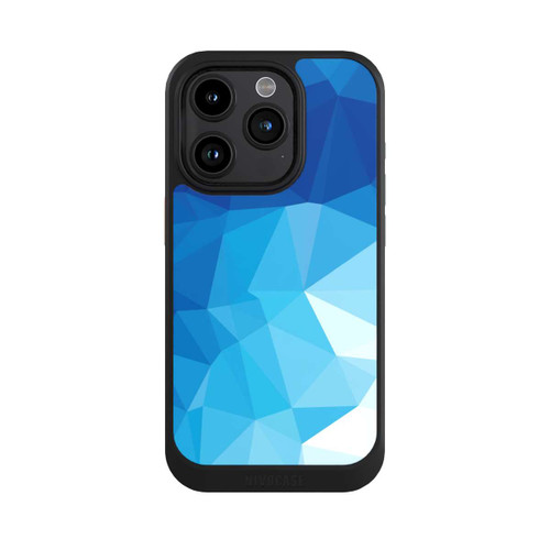 Apple iPhone 15 Pro NIVOcore Mosaïque Polygonale Bleue