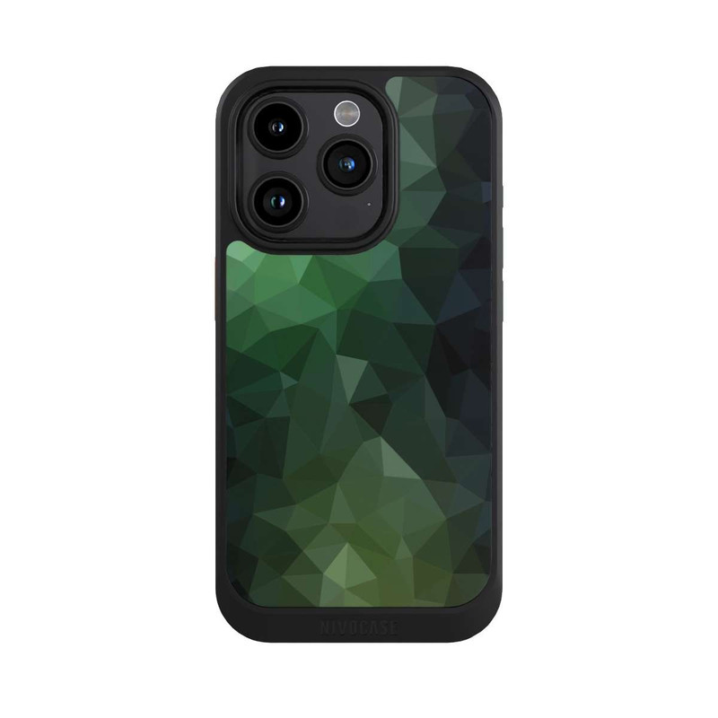 iPhone 15 Pro NIVOcore Polygonal Mosaic Green