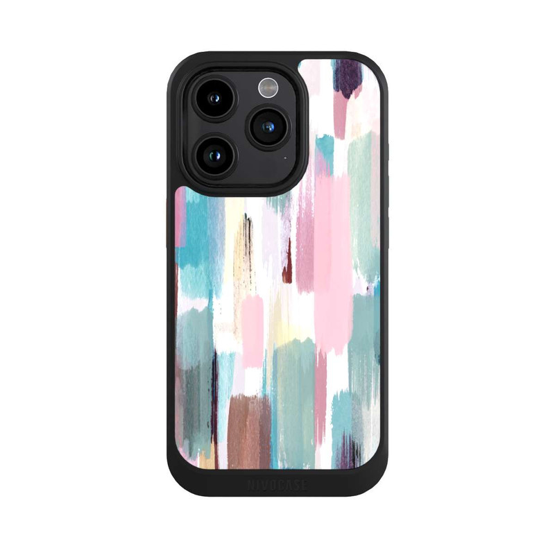 iPhone 15 Pro NIVOcore Abstrakte Pinselstriche in Pastelltönen
