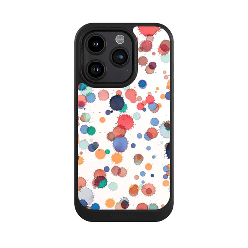 Apple iPhone 15 Pro NIVOcore Tropfen Aquarell Textur Blau Gelb