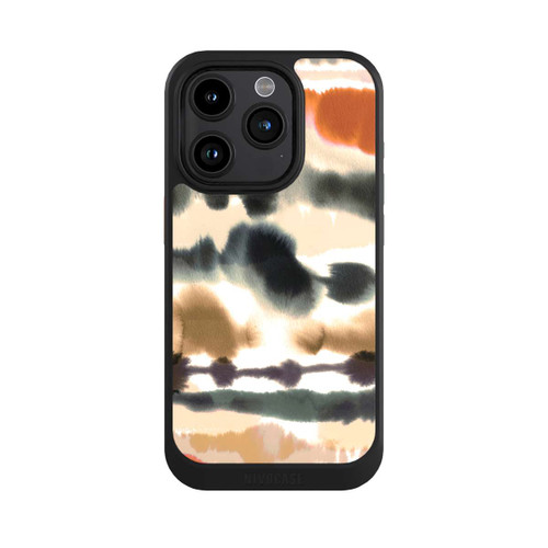 Apple iPhone 15 Pro NIVOcore Weiche nautische Aquarelllinien Orange
