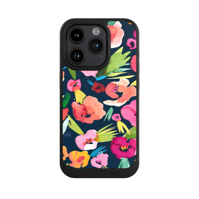 iPhone 15 Pro NIVOcore tropische Blumen aquarell