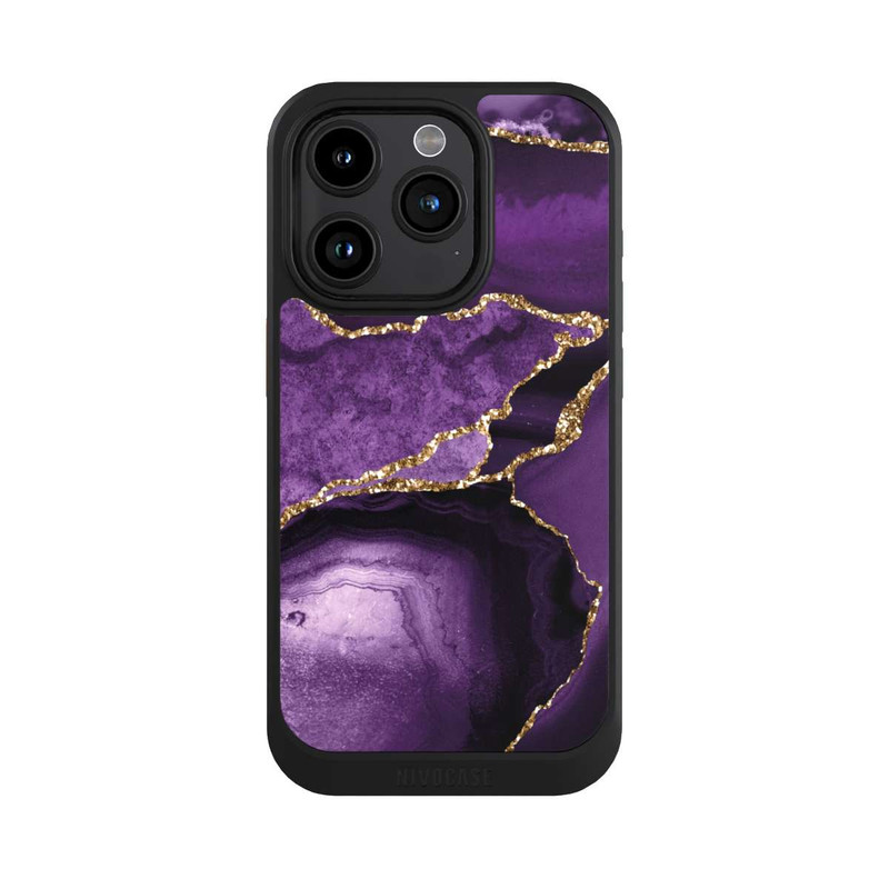 iPhone 15 Pro NIVOcore Lila Marmor Landschaft