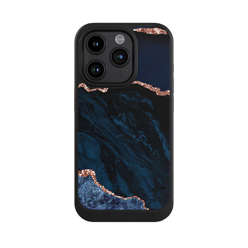 iPhone 15 Pro NIVOcore Nacht Blau Marmor Landschaft
