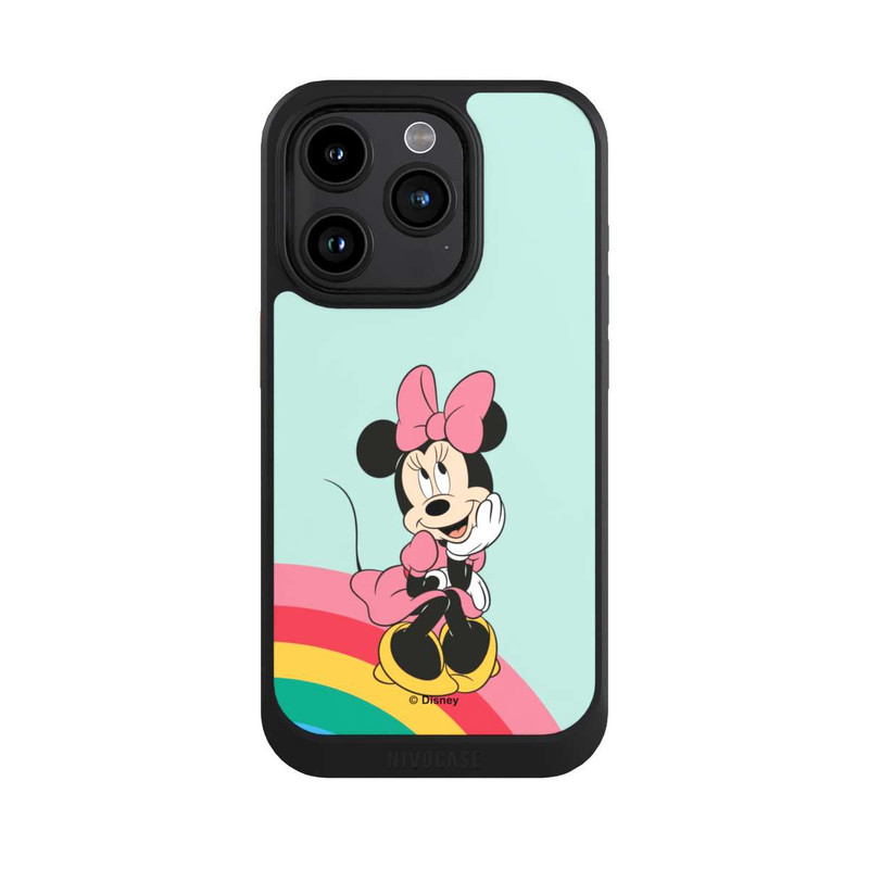 iPhone 15 Pro NIVOcore Minnie Regenbogen Portrait