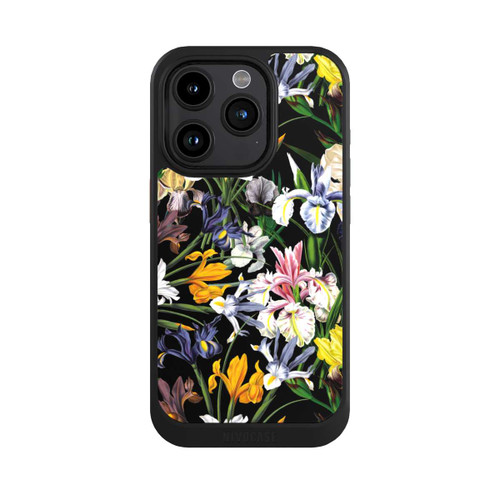 Apple iPhone 15 Pro NIVOcore Dunkle Wildblumentapete