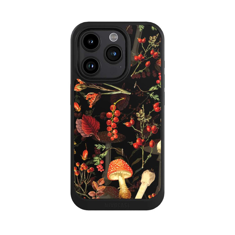 iPhone 15 Pro NIVOcore Motif champignon foncé