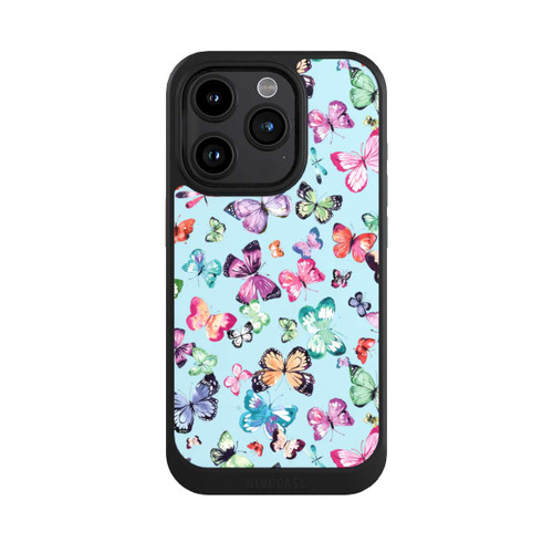 Apple iPhone 15 Pro NIVOcore Schmetterlinge rosa orange blau