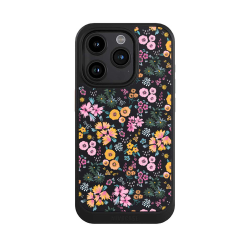Apple iPhone 15 Pro NIVOcore Petites Fleurs colorées Noir 2