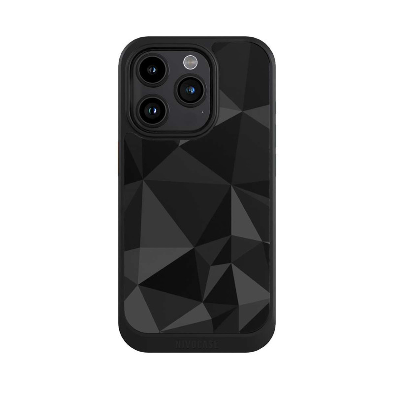 iPhone 15 Pro NIVOcore Polygon Pattern Black