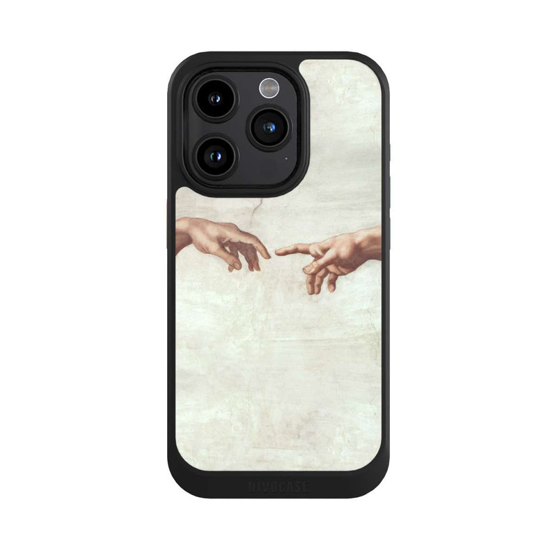 iPhone 15 Pro NIVOcore Die Hände von Gott und Adam von Michelangelo Buonarroti