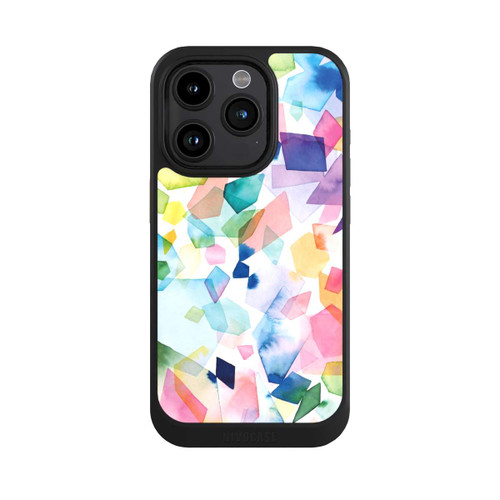 Apple iPhone 15 Pro NIVOcore Bunte Aquarelledelsteine ​​und Diamanten