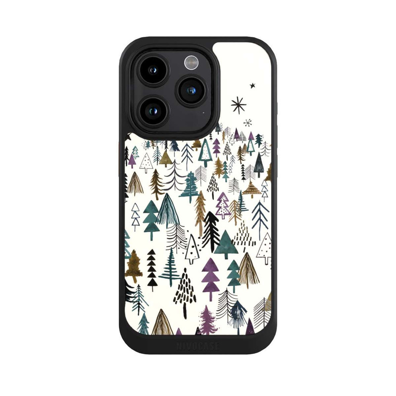 iPhone 15 Pro NIVOcore Mountain Trees Forest Purple