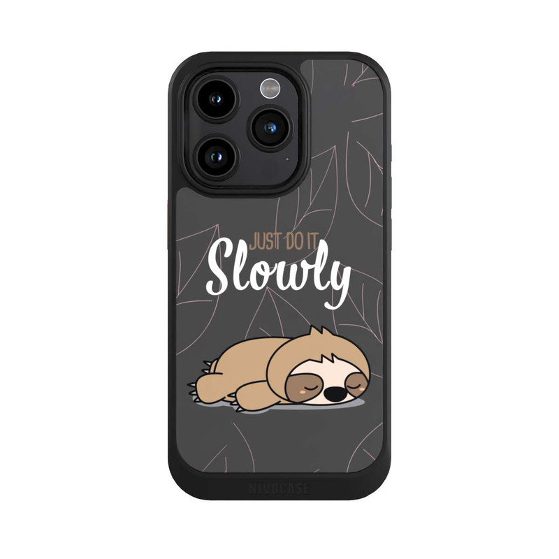 iPhone 15 Pro NIVOcore Just Do It Slowly Sloth Grey