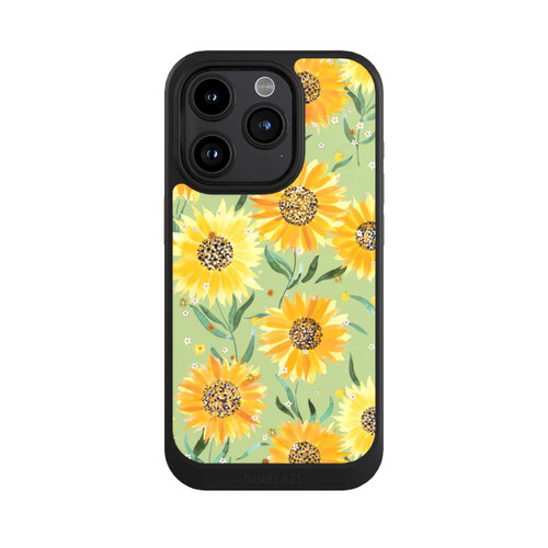 Apple iPhone 15 Pro NIVOcore Sonnenblumen grün