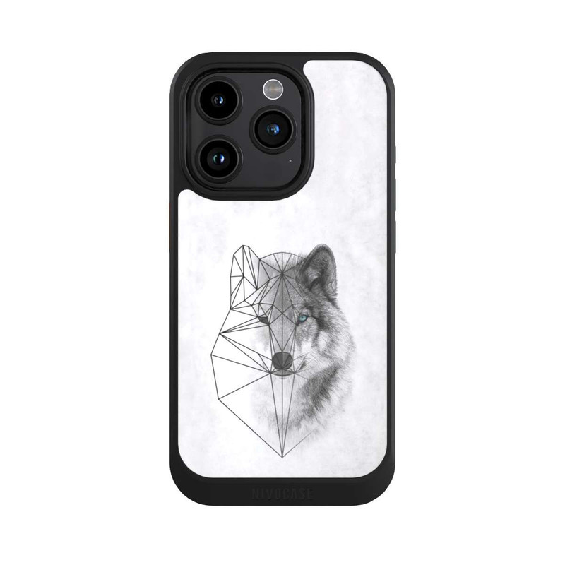 iPhone 15 Pro NIVOcore Polygonaler Wolf