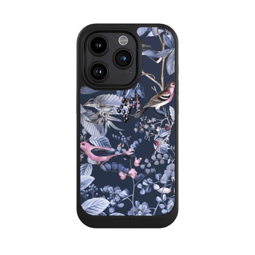 Apple iPhone 15 Pro NIVOcore Oiseaux et Baies Bleu