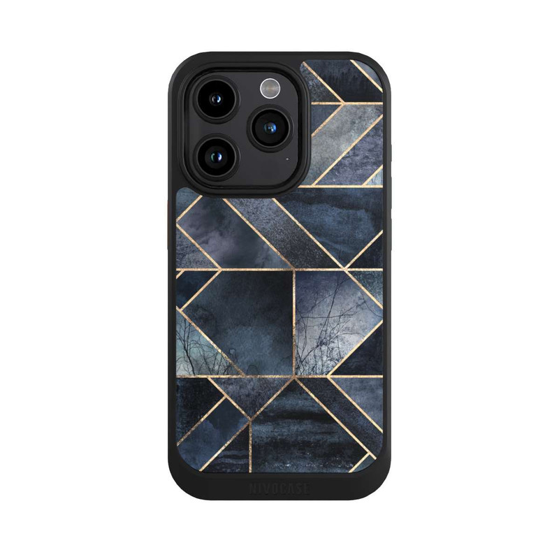 iPhone 15 Pro NIVOcore Nature Abstraite Bleu Foncé