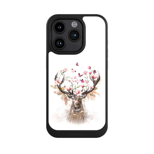 Apple iPhone 15 Pro NIVOcore Hirsch Blumen Geweih