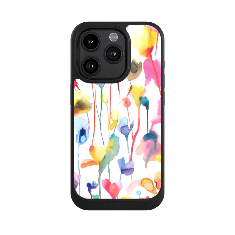 iPhone 15 Pro NIVOcore Watercolor Wild Flowers Coloful