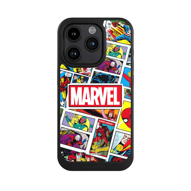 iPhone 15 Pro NIVOcore Marvel Comic Pattern