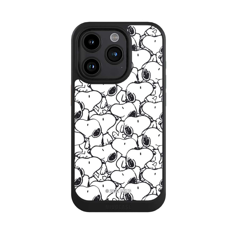 iPhone 15 Pro NIVOcore Snoopy Pattern Noir & Blanc
